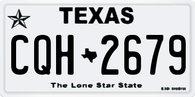 TX license plate CQH2679