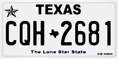 TX license plate CQH2681