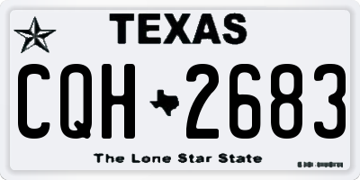 TX license plate CQH2683