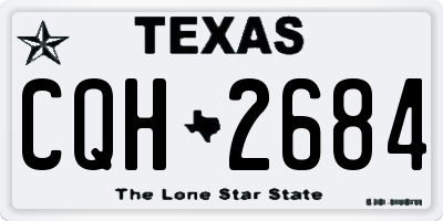 TX license plate CQH2684