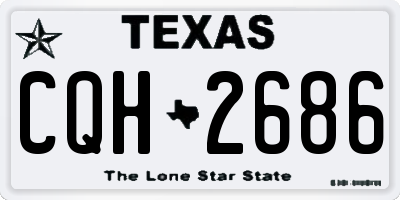 TX license plate CQH2686