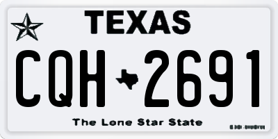 TX license plate CQH2691
