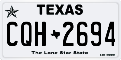 TX license plate CQH2694