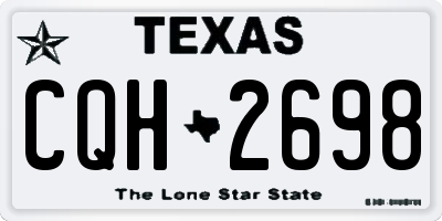 TX license plate CQH2698