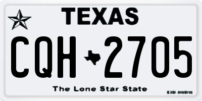 TX license plate CQH2705