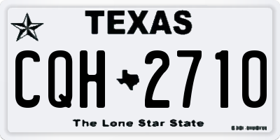 TX license plate CQH2710