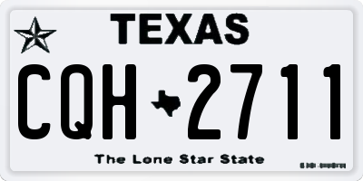 TX license plate CQH2711