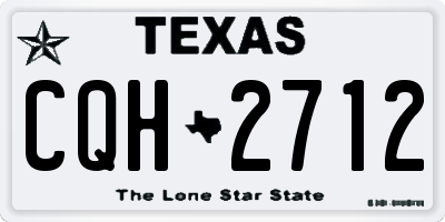 TX license plate CQH2712