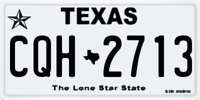 TX license plate CQH2713