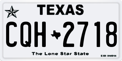 TX license plate CQH2718