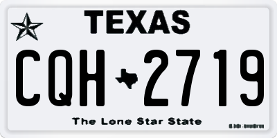 TX license plate CQH2719