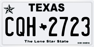 TX license plate CQH2723