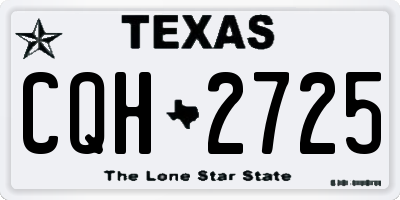 TX license plate CQH2725
