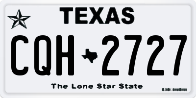 TX license plate CQH2727
