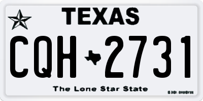 TX license plate CQH2731
