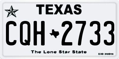 TX license plate CQH2733