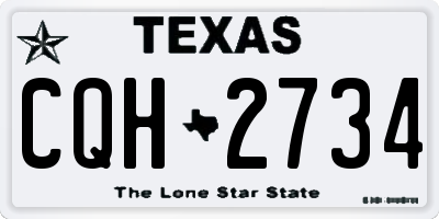 TX license plate CQH2734