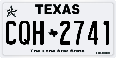 TX license plate CQH2741