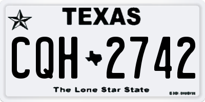 TX license plate CQH2742