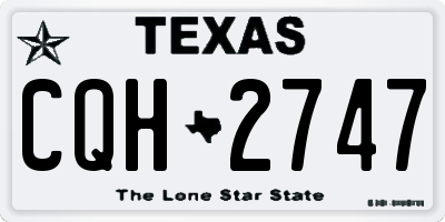 TX license plate CQH2747