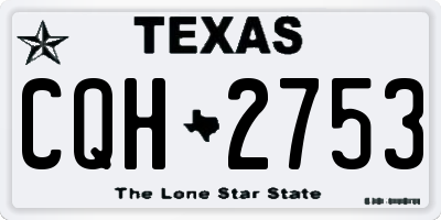 TX license plate CQH2753