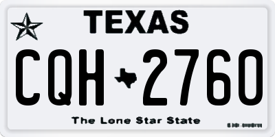 TX license plate CQH2760