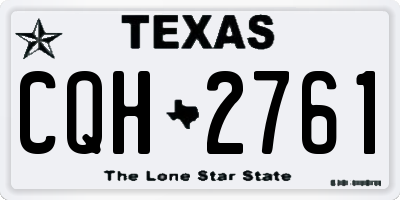 TX license plate CQH2761