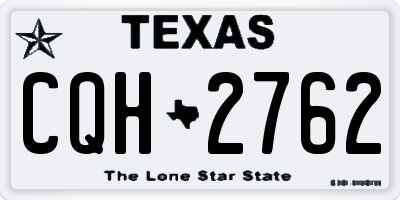 TX license plate CQH2762
