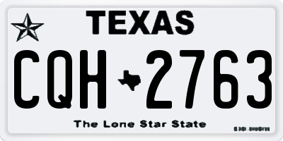 TX license plate CQH2763