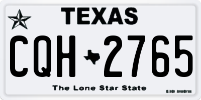 TX license plate CQH2765