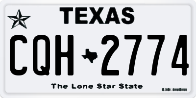 TX license plate CQH2774
