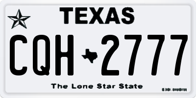 TX license plate CQH2777