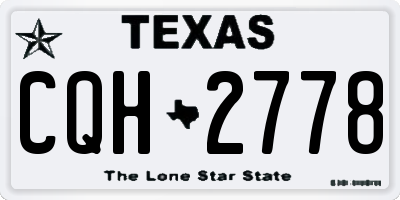 TX license plate CQH2778