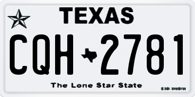 TX license plate CQH2781