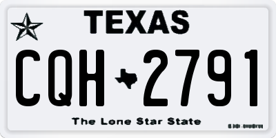 TX license plate CQH2791