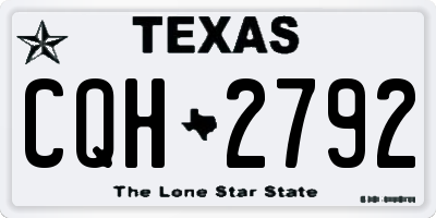 TX license plate CQH2792