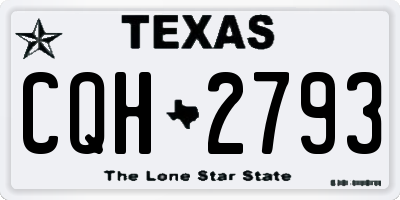 TX license plate CQH2793