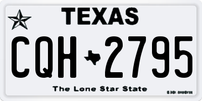 TX license plate CQH2795