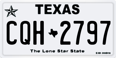 TX license plate CQH2797