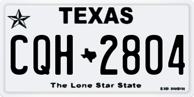 TX license plate CQH2804