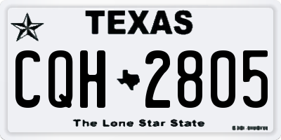 TX license plate CQH2805