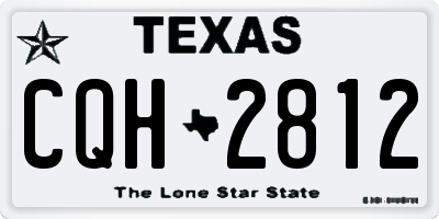 TX license plate CQH2812