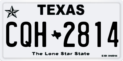 TX license plate CQH2814