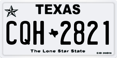 TX license plate CQH2821