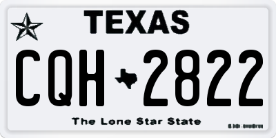 TX license plate CQH2822
