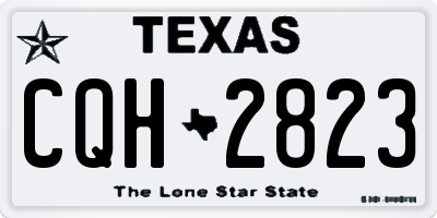 TX license plate CQH2823