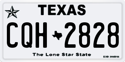 TX license plate CQH2828