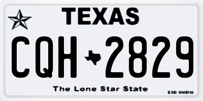 TX license plate CQH2829