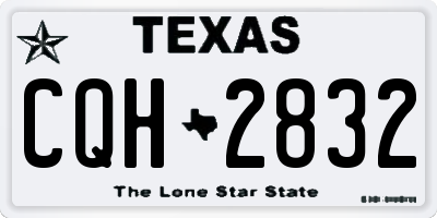 TX license plate CQH2832