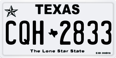 TX license plate CQH2833